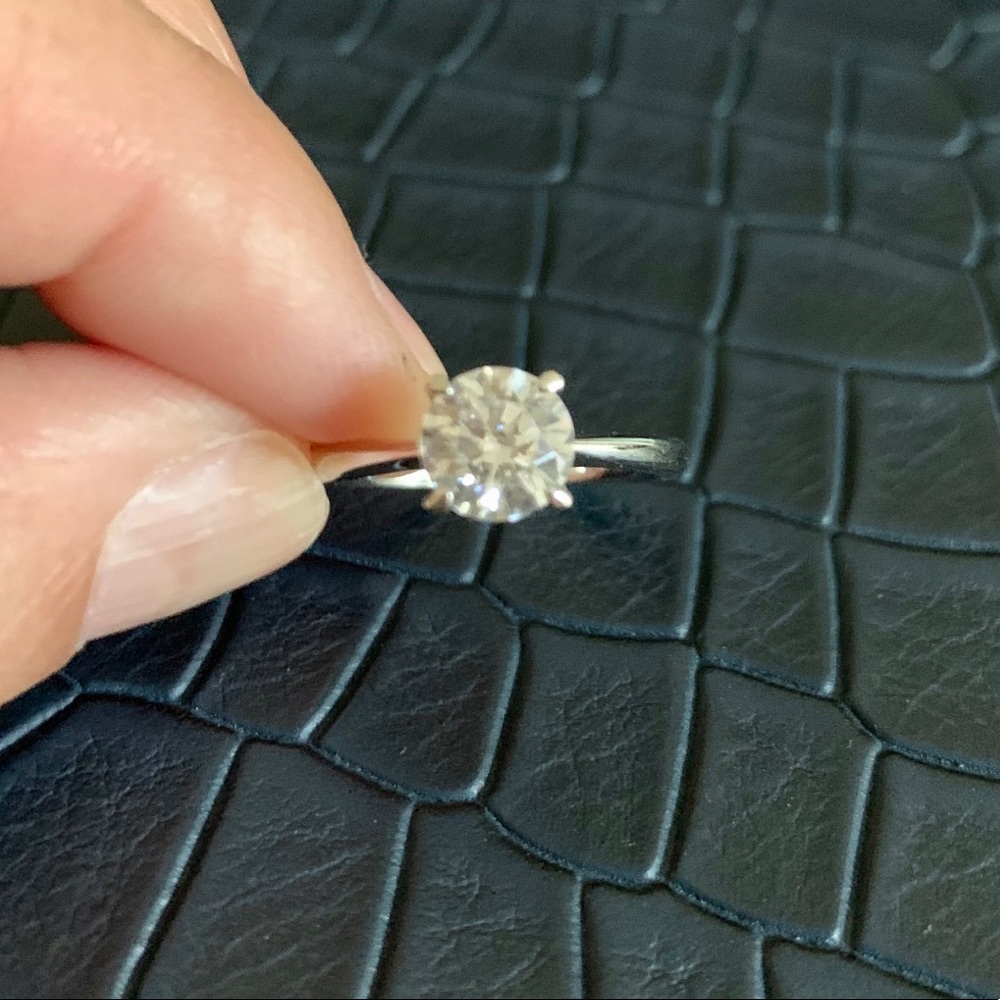 Cz By Kenneth Jay Lane Crown Cz Solitaire Ring - image 4